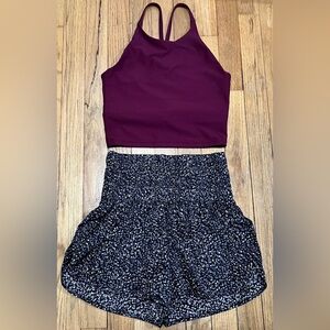 Free People Movement Shorts + Old Navy Active Tank Outfit Small